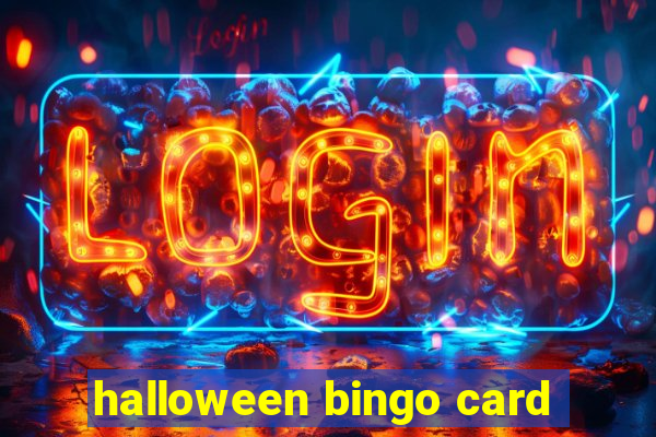 halloween bingo card