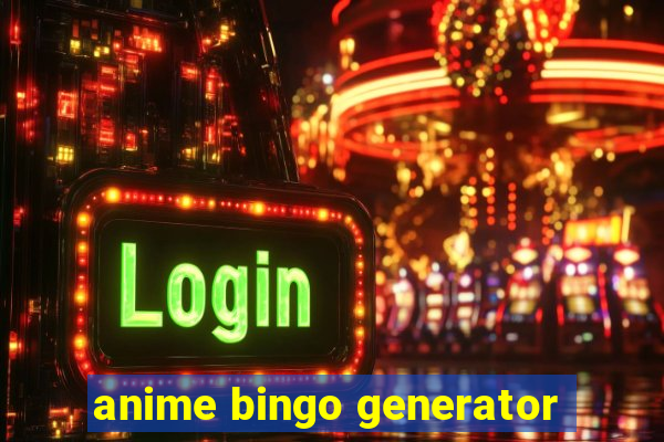 anime bingo generator