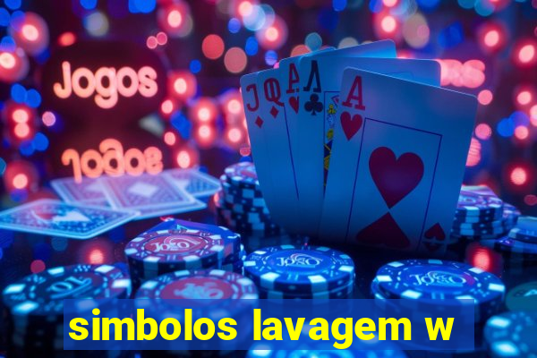 simbolos lavagem w