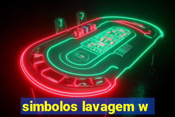 simbolos lavagem w