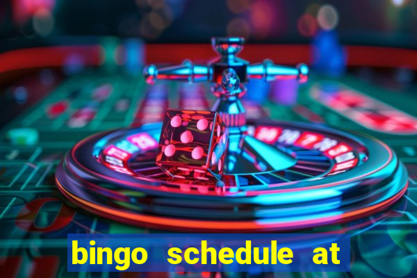 bingo schedule at mohegan sun