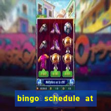 bingo schedule at mohegan sun