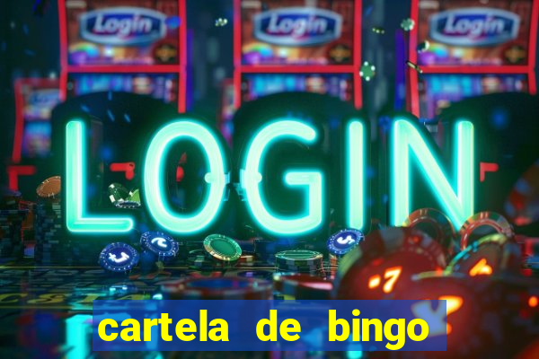 cartela de bingo de letras