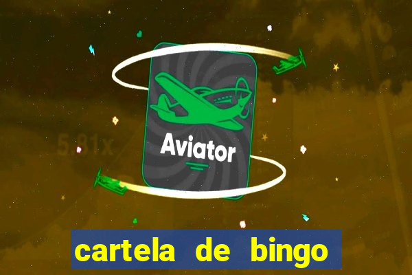 cartela de bingo de letras