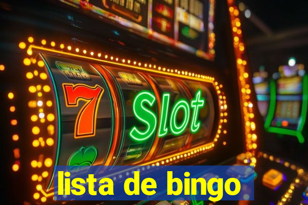 lista de bingo