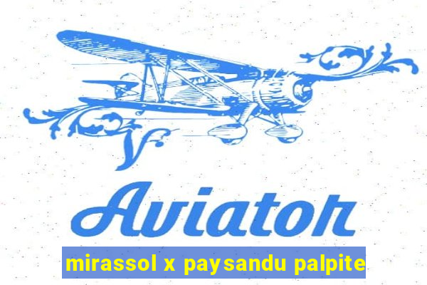 mirassol x paysandu palpite