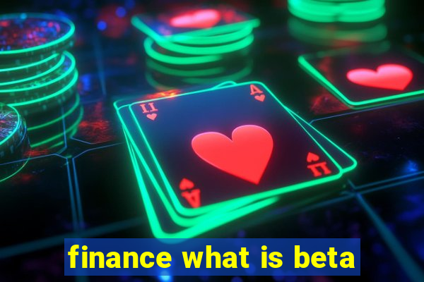 finance what is beta