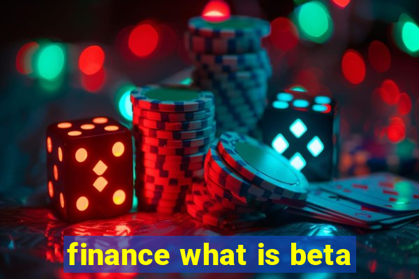 finance what is beta