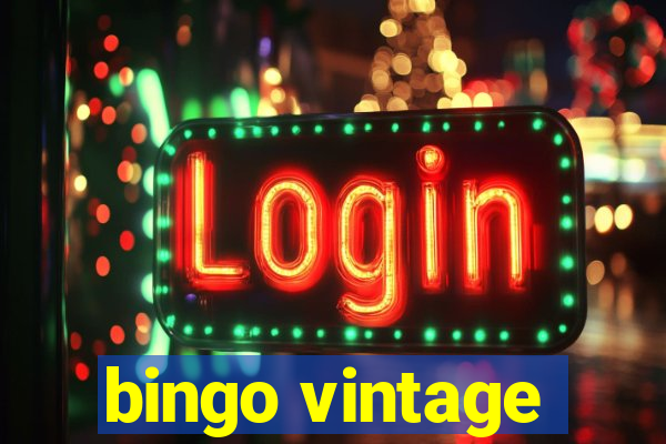 bingo vintage