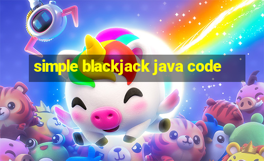 simple blackjack java code