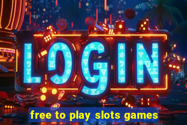 free to play slots games