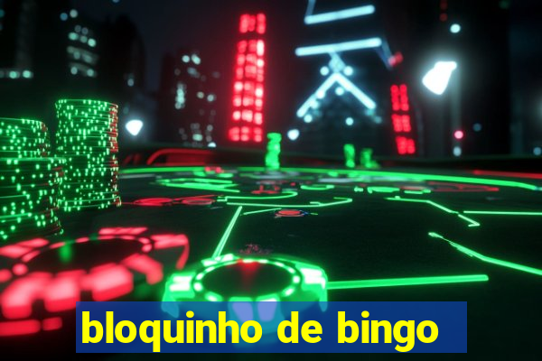 bloquinho de bingo