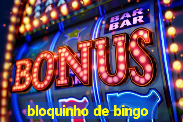 bloquinho de bingo