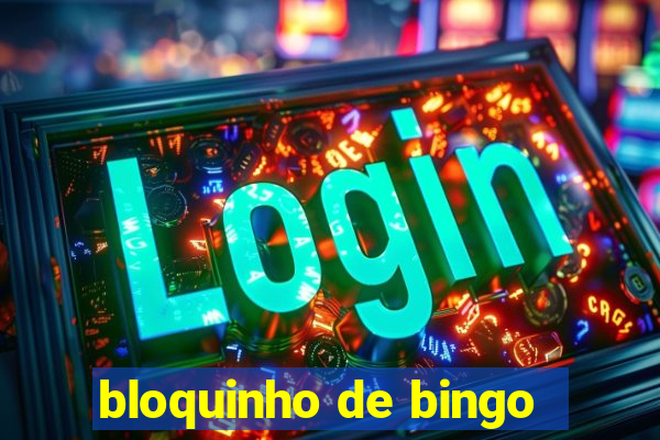 bloquinho de bingo