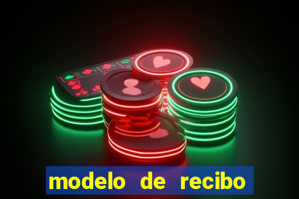 modelo de recibo de pagamento word