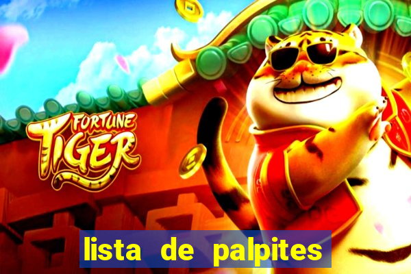 lista de palpites jogos de hoje