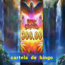 cartela de bingo pra imprimir