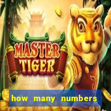 how many numbers in bingo