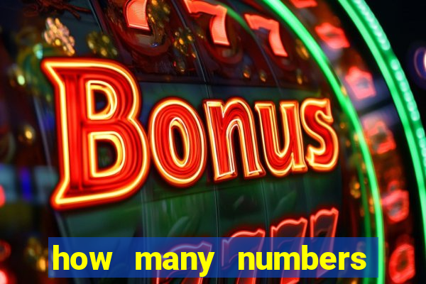 how many numbers in bingo