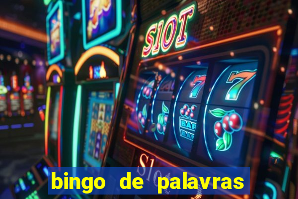 bingo de palavras para imprimir colorido