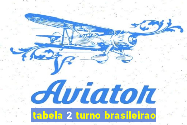 tabela 2 turno brasileirao