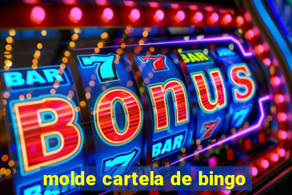 molde cartela de bingo