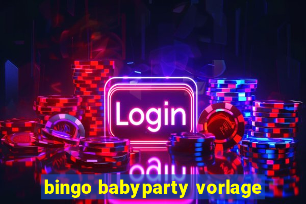 bingo babyparty vorlage