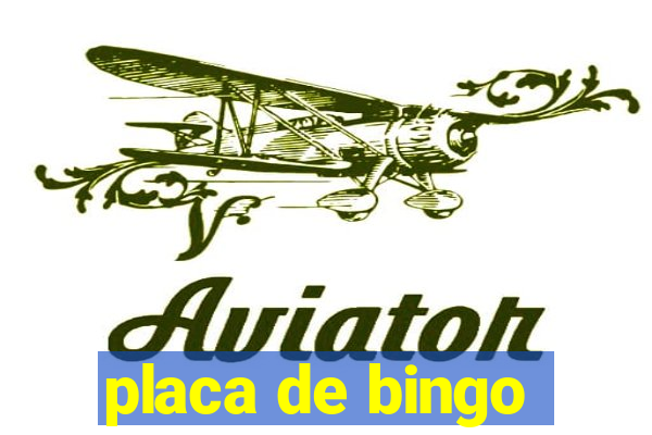 placa de bingo