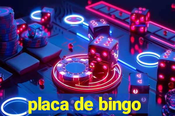 placa de bingo