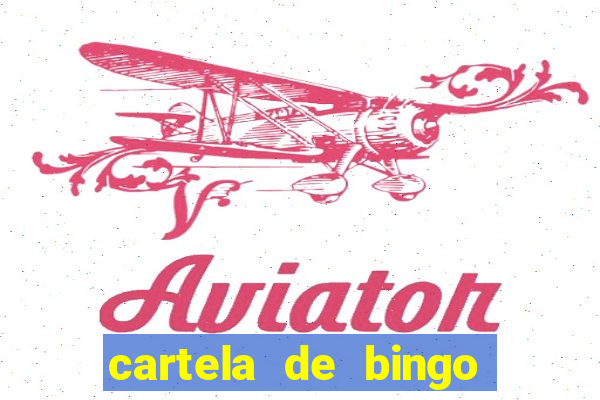 cartela de bingo para preencher