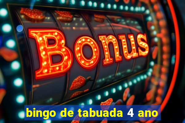 bingo de tabuada 4 ano