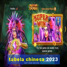 tabela chinesa 2023