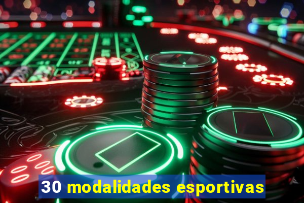 30 modalidades esportivas