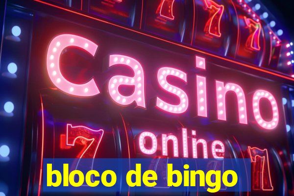 bloco de bingo