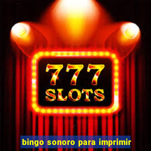 bingo sonoro para imprimir