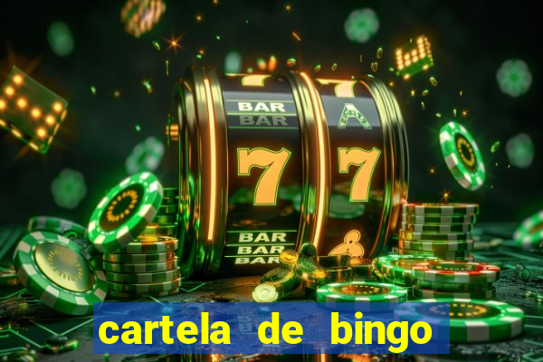 cartela de bingo da sorte