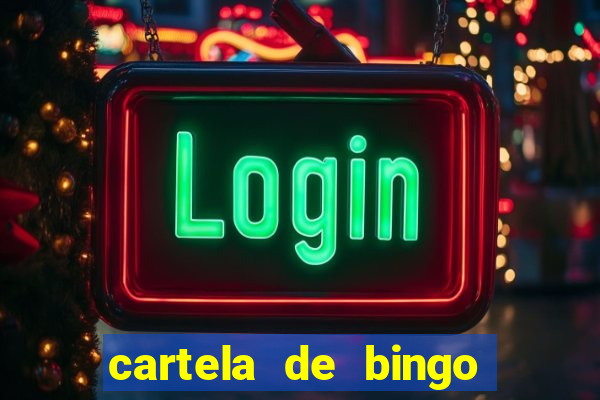 cartela de bingo da sorte