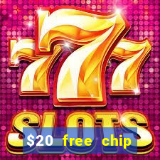 $20 free chip offered by desert nights casino