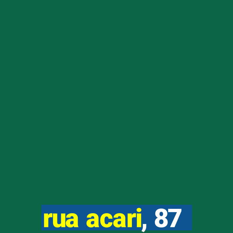 rua acari, 87