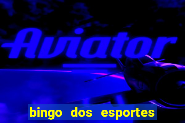 bingo dos esportes para imprimir