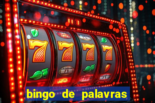 bingo de palavras para imprimir