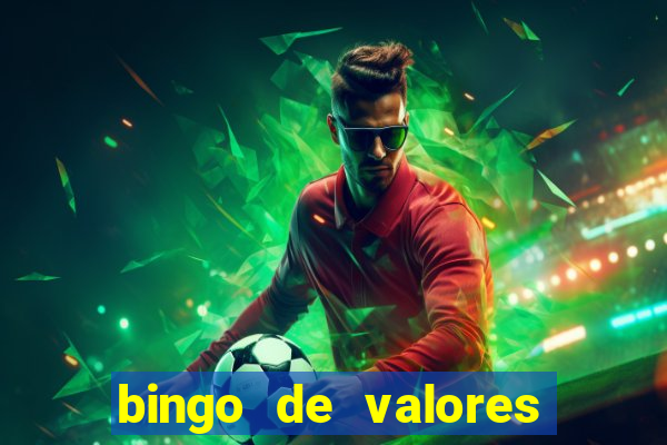 bingo de valores para imprimir