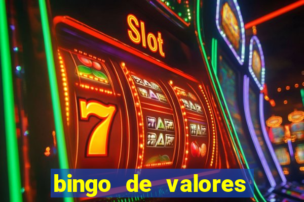 bingo de valores para imprimir