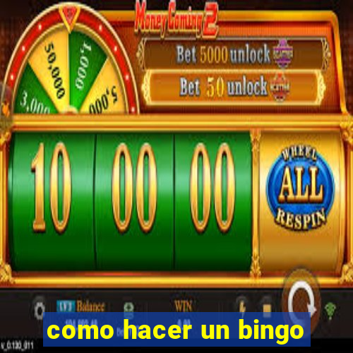 como hacer un bingo