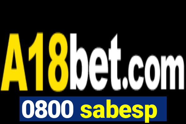 0800 sabesp