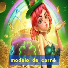 modelo de carnê de pagamento word