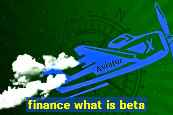 finance what is beta