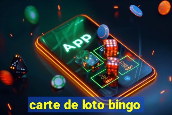 carte de loto bingo