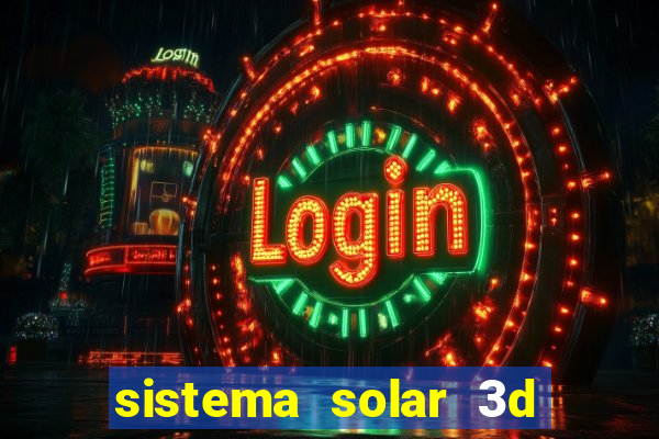 sistema solar 3d em movimento